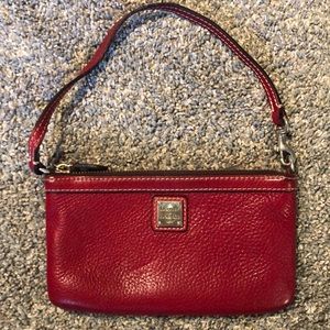 Dooney & Bourke red leather wristlet